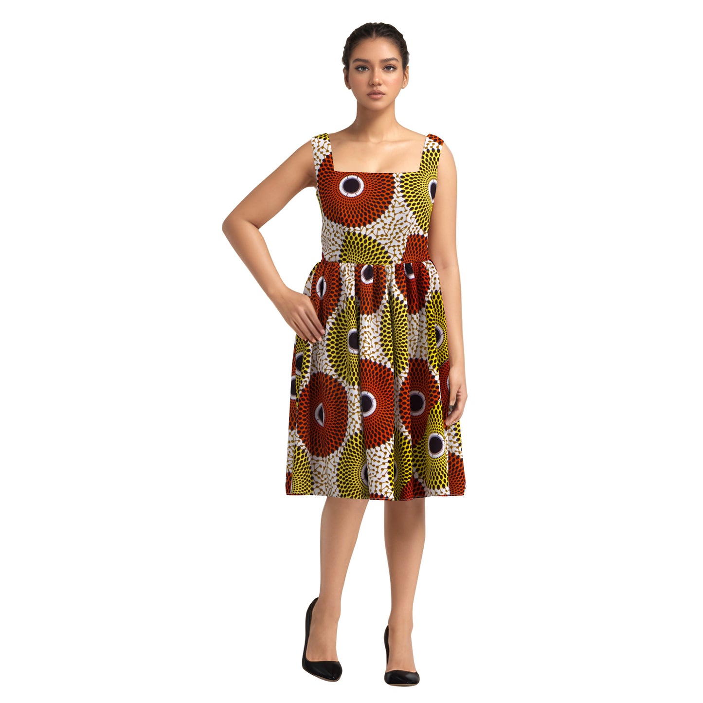 WholeSale Africa Dress for Women African Wax Print Dresses Dashiki Plus Size Africa Style Clothing for Women Office Dress wy10342