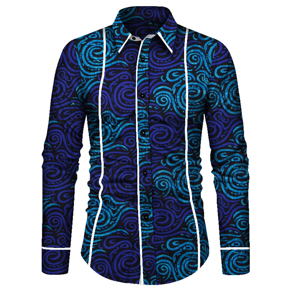 Long Sleeve African Men Shirt WYN915