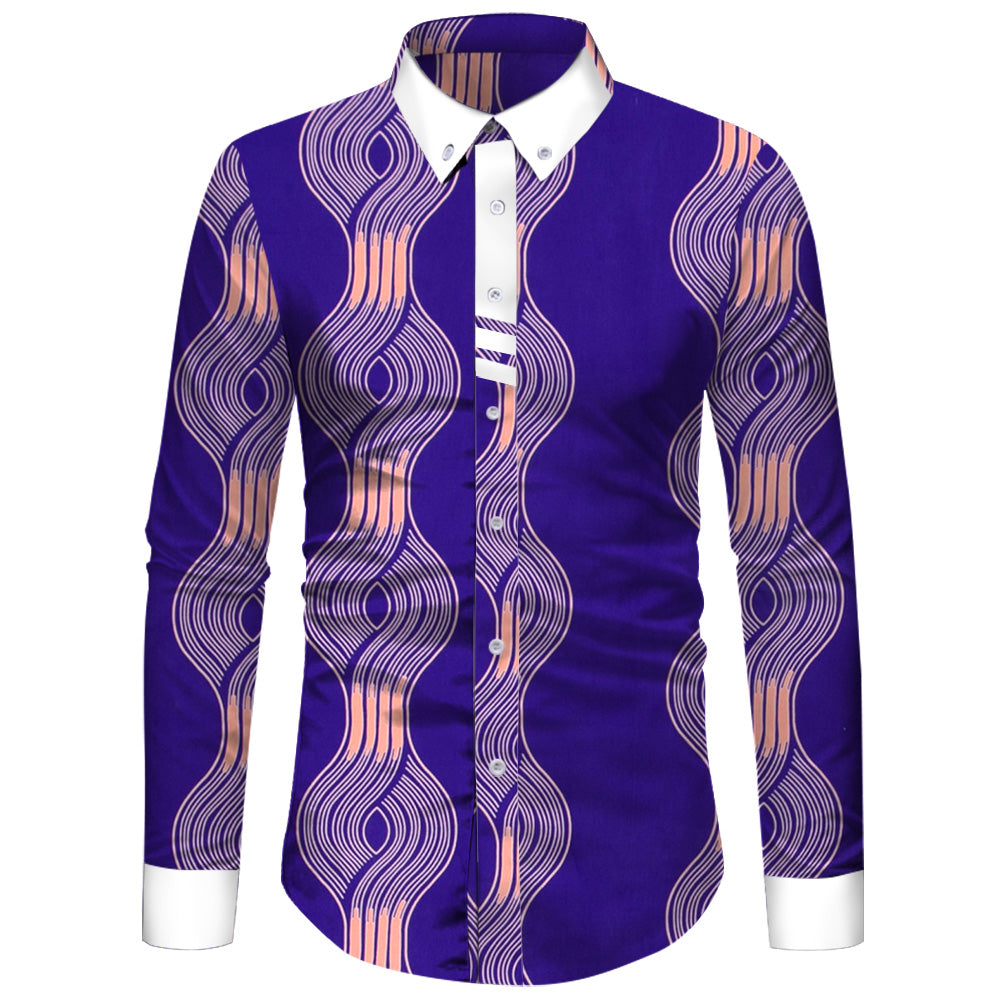 Long Sleeve African Men Shirt WYN804
