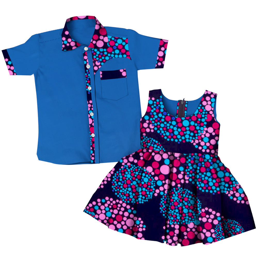 Children clothes Boy sShirt +Girl Dress WYT796