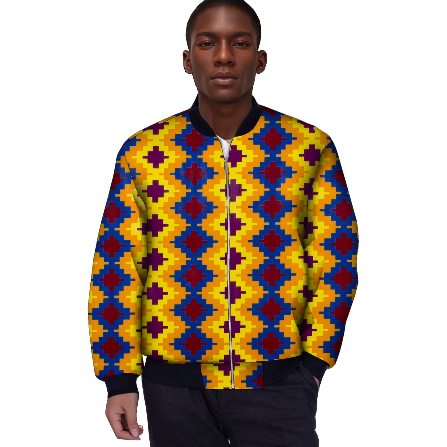 Trendy African Men Jacket - Modern Cut, Ideal for Streetwear Fashion kg1290