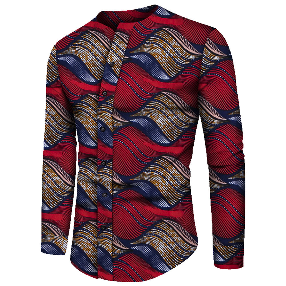 Long Sleeve African Men Shirt WYN919