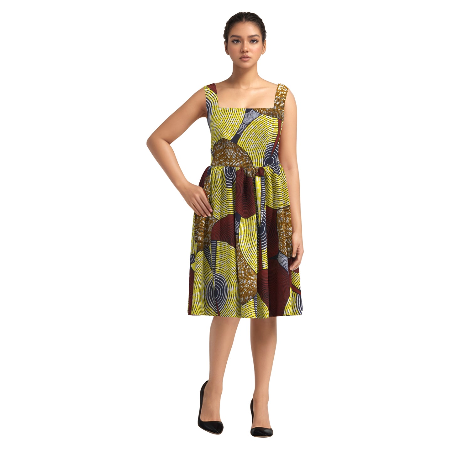 African Dresses for Women African Print Dresses Dashiki Women Sleeveless Office Pencil Dress wy10342