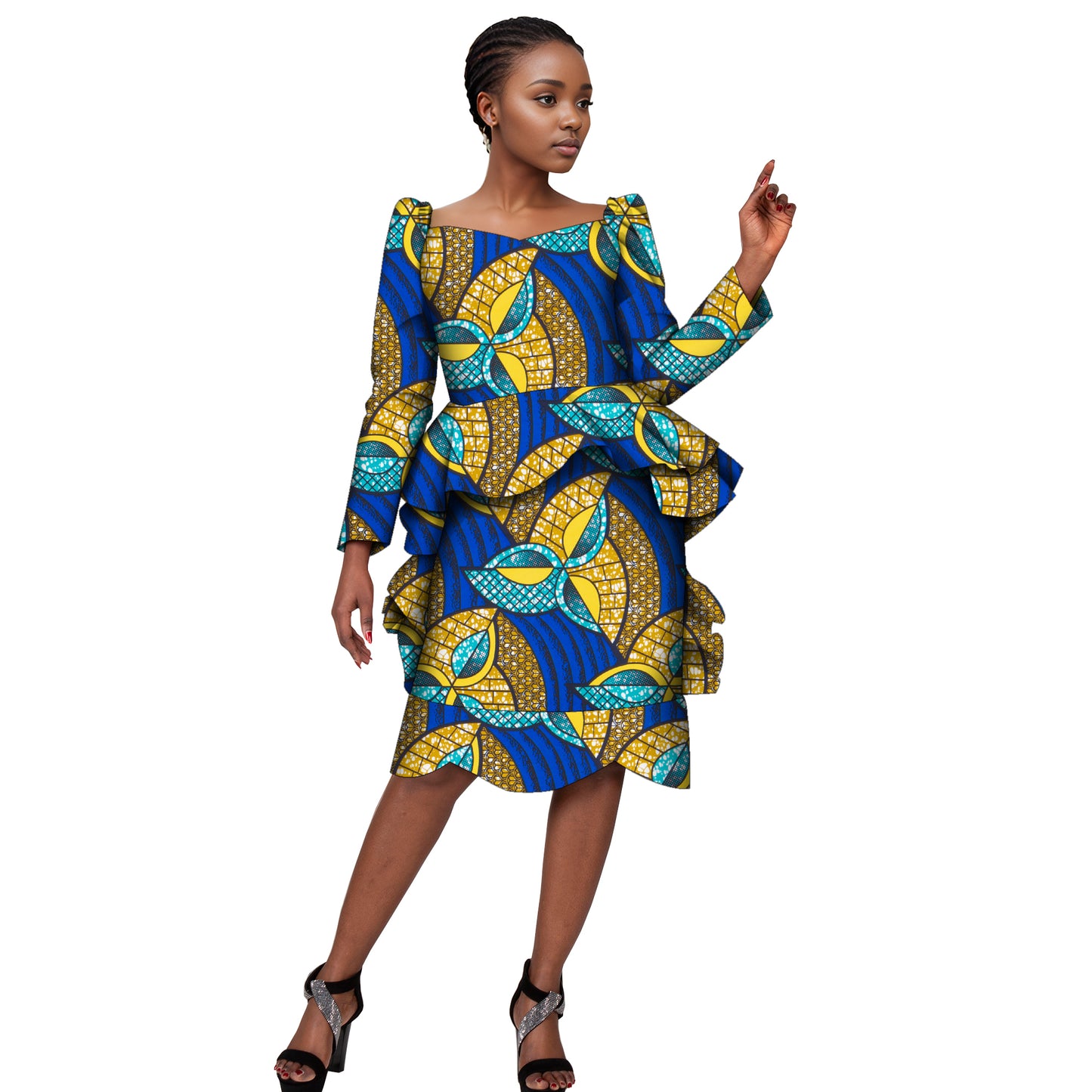 WholeSale Africa suit for Women African Wax Print skirt suit Dashiki Plus Size Africa Style Clothing for Women Office suit wy10013