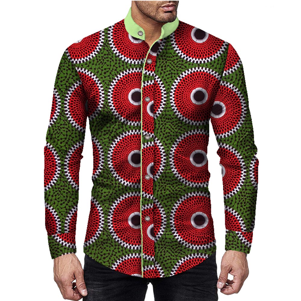 Long Sleeve African Men Shirt WYN897
