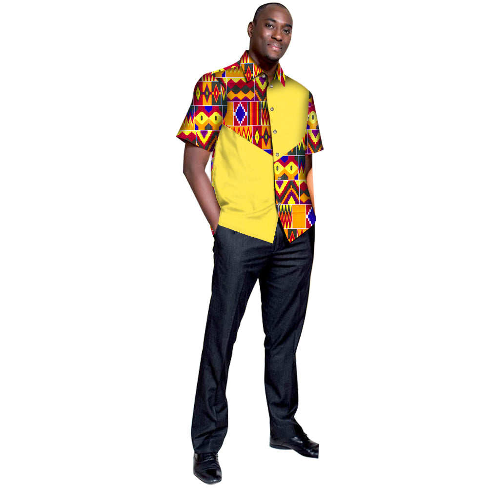 African Men Short Shirt WYN356