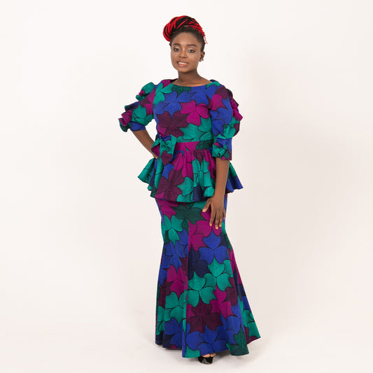 African Women Skirt Set Traditional Print Ankara Dashiki for Party Evening Sets WY6729