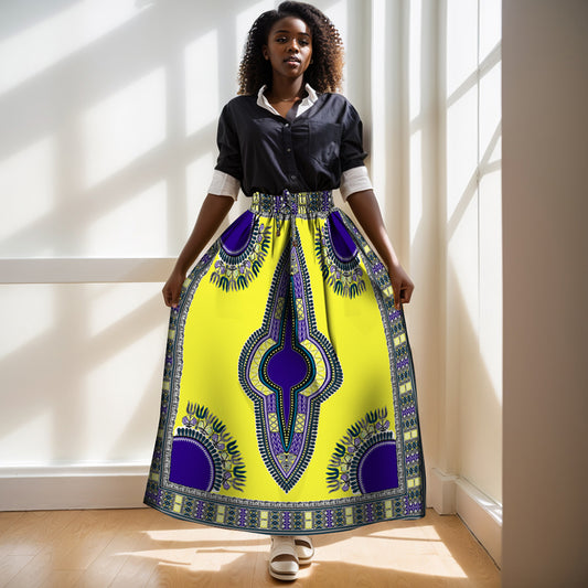 African Women Skirt    Traditional Dashiki   Ankara Print Skirt  YF136