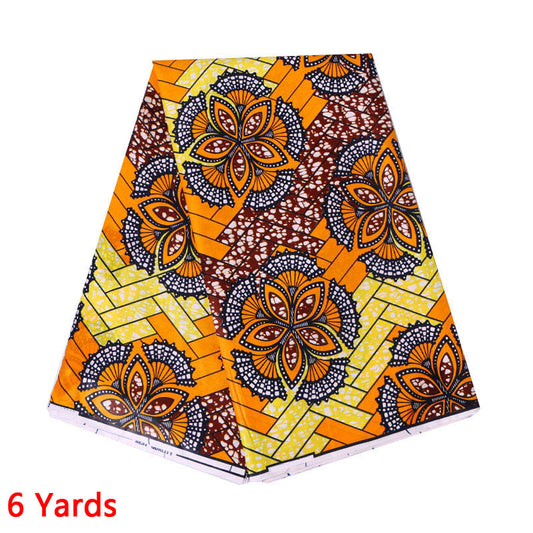 6 Yards Cotton African Fabric 24FS1206