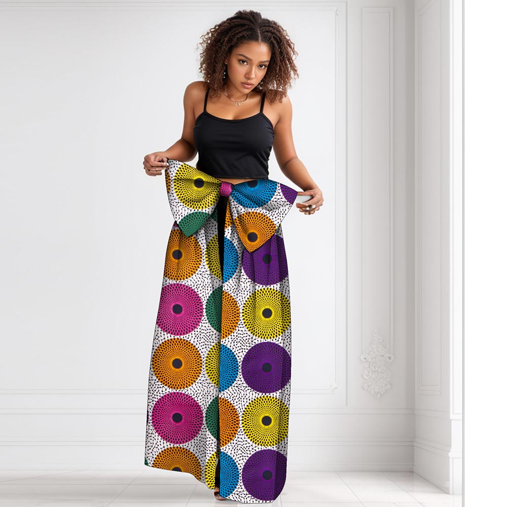 African women's skirt split skirt apron with bow WY3052