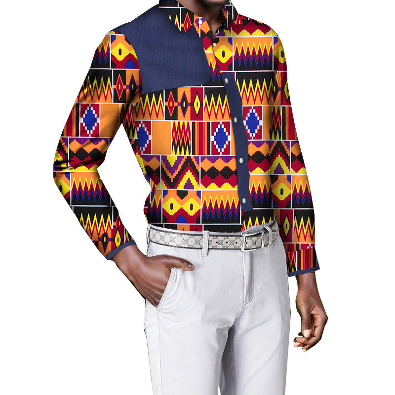 African Men's Shirt  WYN131